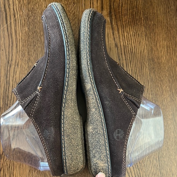 Timberland Black Suede Slip-On Mules Moc Comforia System Women’s Size 7.5 - Picture 5 of 10